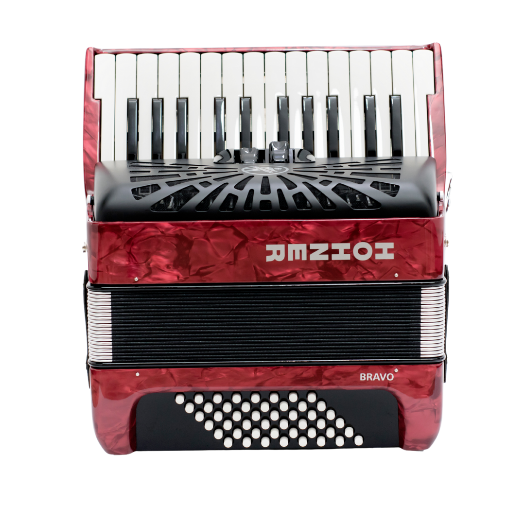 ACORDEON HOHNER BRAVO II 48 BAJOS ROJO