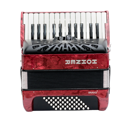 ACORDEON HOHNER BRAVO II 48 BAJOS ROJO