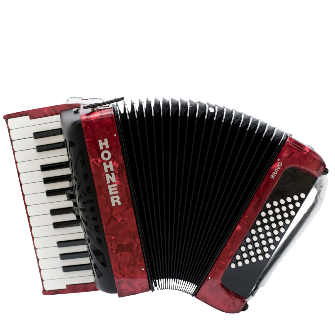 ACORDEON HOHNER BRAVO II 48 BAJOS ROJO