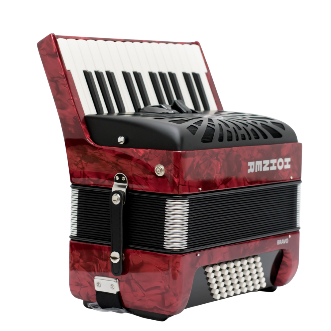 ACORDEON HOHNER BRAVO II 48 BAJOS ROJO