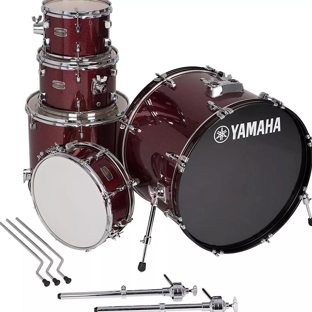 BATERIA ACUSTICA RDP2F5VINOT0 RYDEEN 1/2 COLOR VINOTINTO + CAJA 2 + PEDAL (SIN PLATILLO, SIN SILLA)
