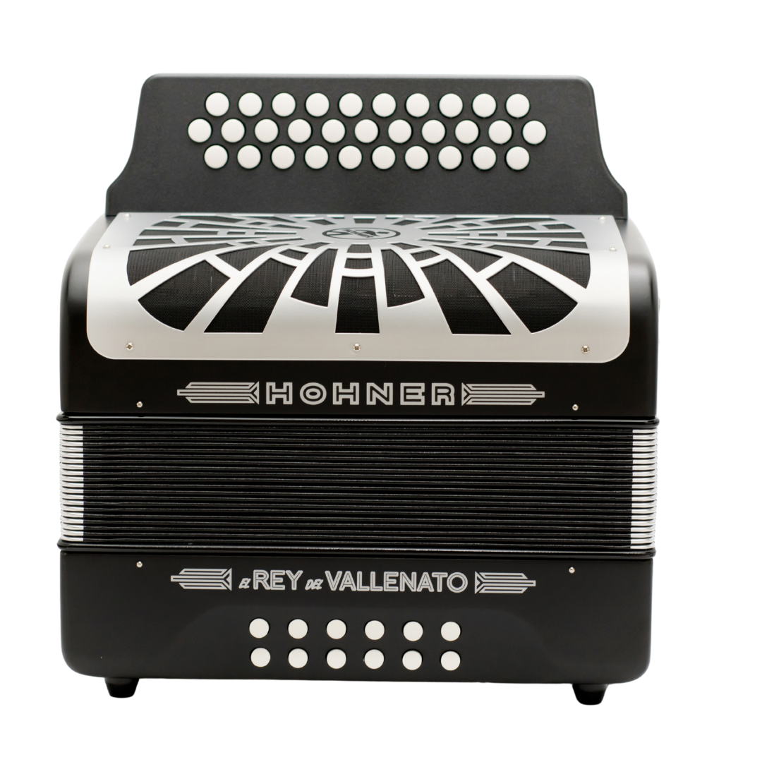 ACORDEON HOHNER REY VALLENATO BESAS NEGRO