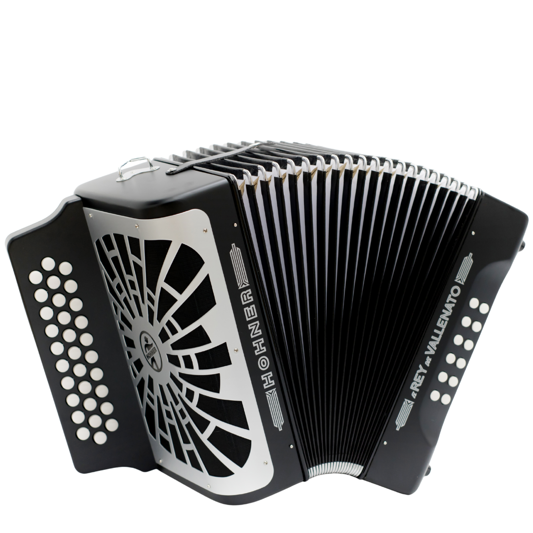 ACORDEON HOHNER REY VALLENATO BESAS NEGRO