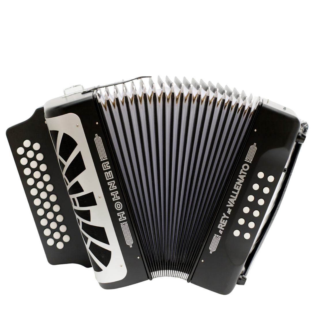 ACORDEON HOHNER REY VALLENATO BESAS NEGRO