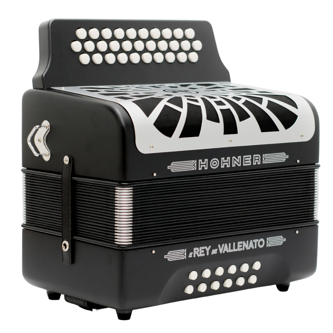 ACORDEON HOHNER REY VALLENATO BESAS NEGRO