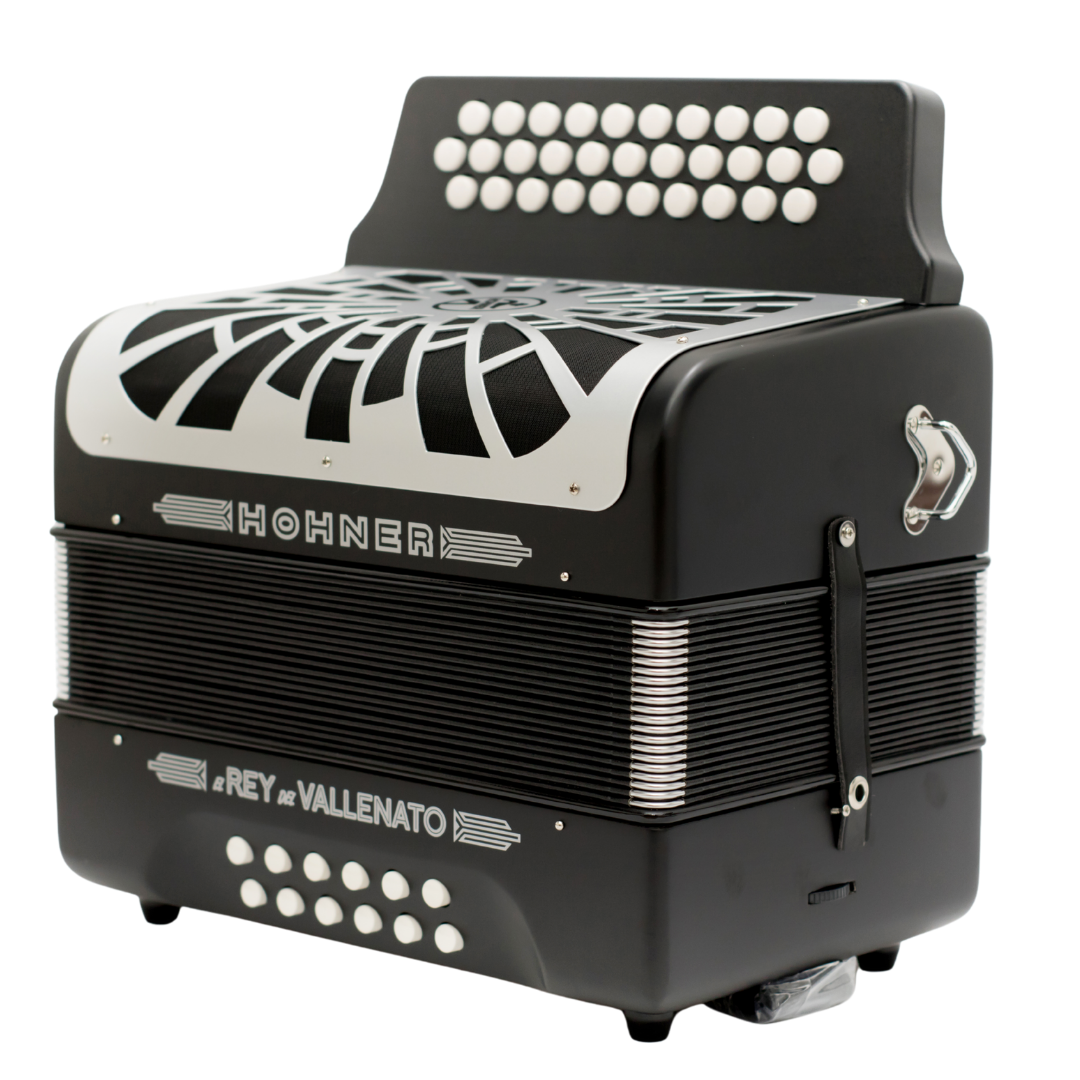 ACORDEON HOHNER REY VALLENATO BESAS NEGRO