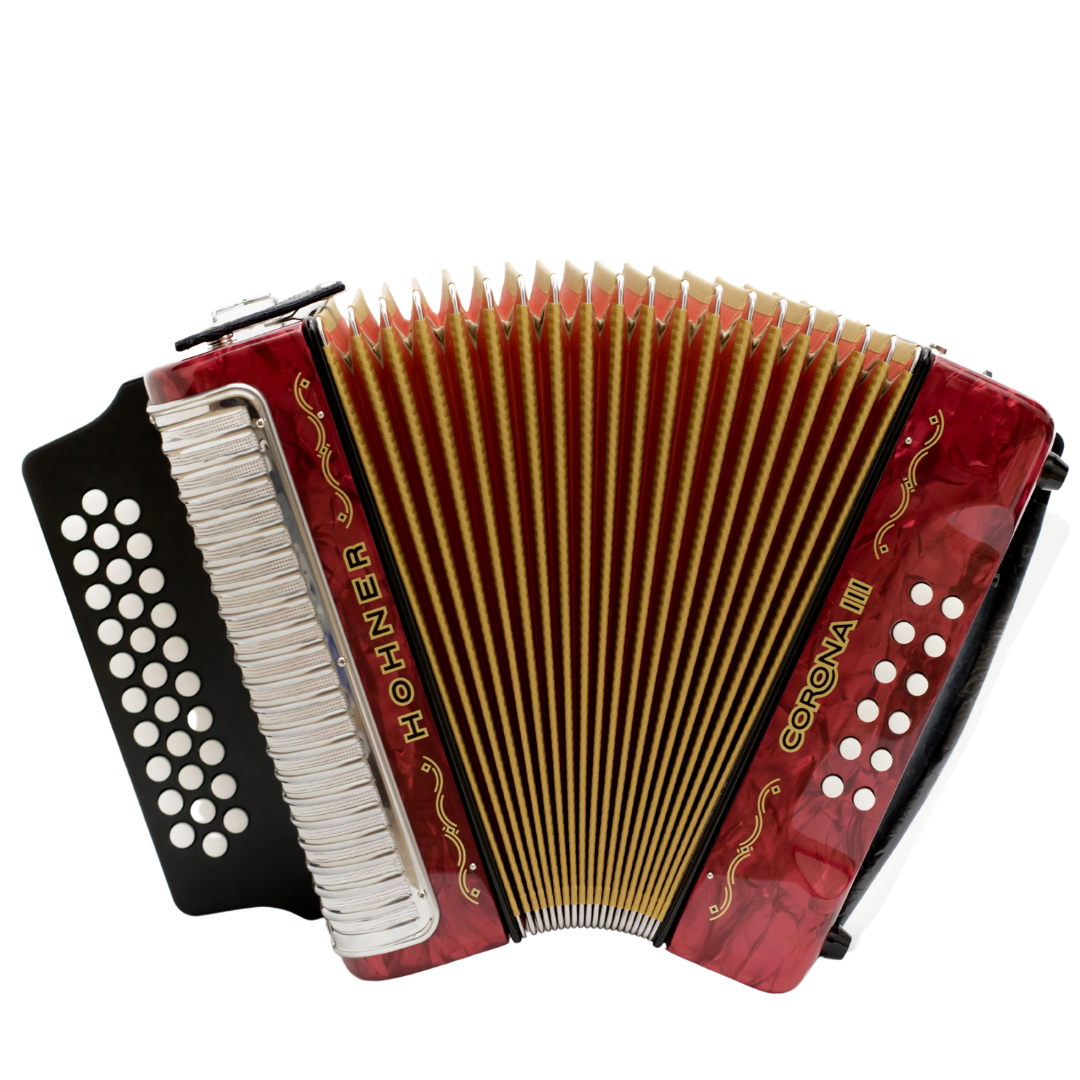 ACORDEON HOHNER CORONA III ADG ROJO