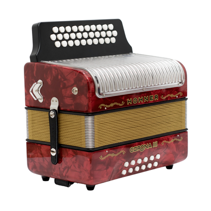 ACORDEON HOHNER CORONA III ADG ROJO