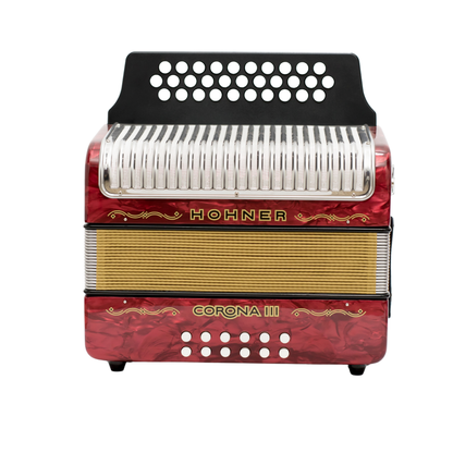 ACORDEON HOHNER CORONA III ADG ROJO