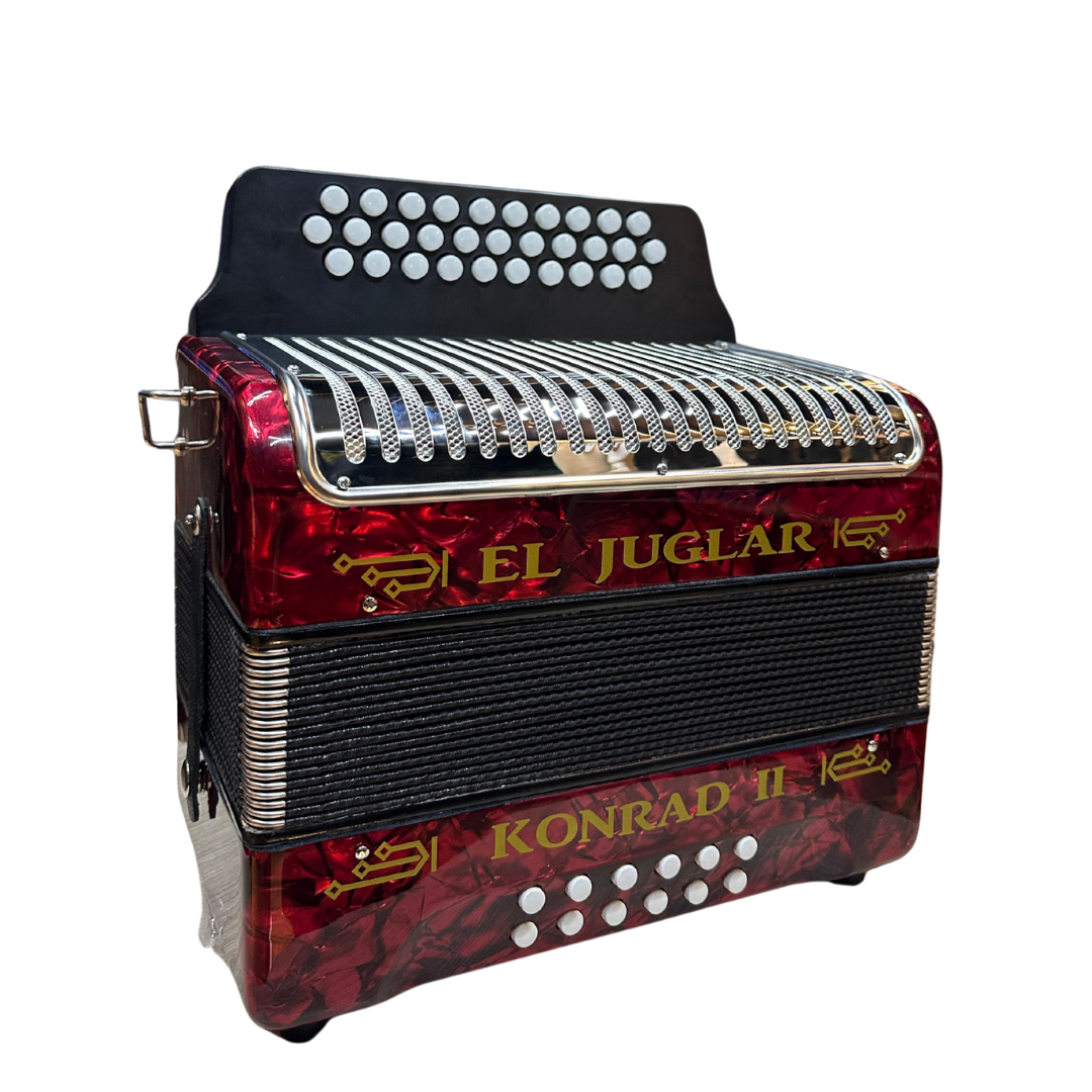 ACORDEON KONRAD JUGLAR II  GCF ROJO