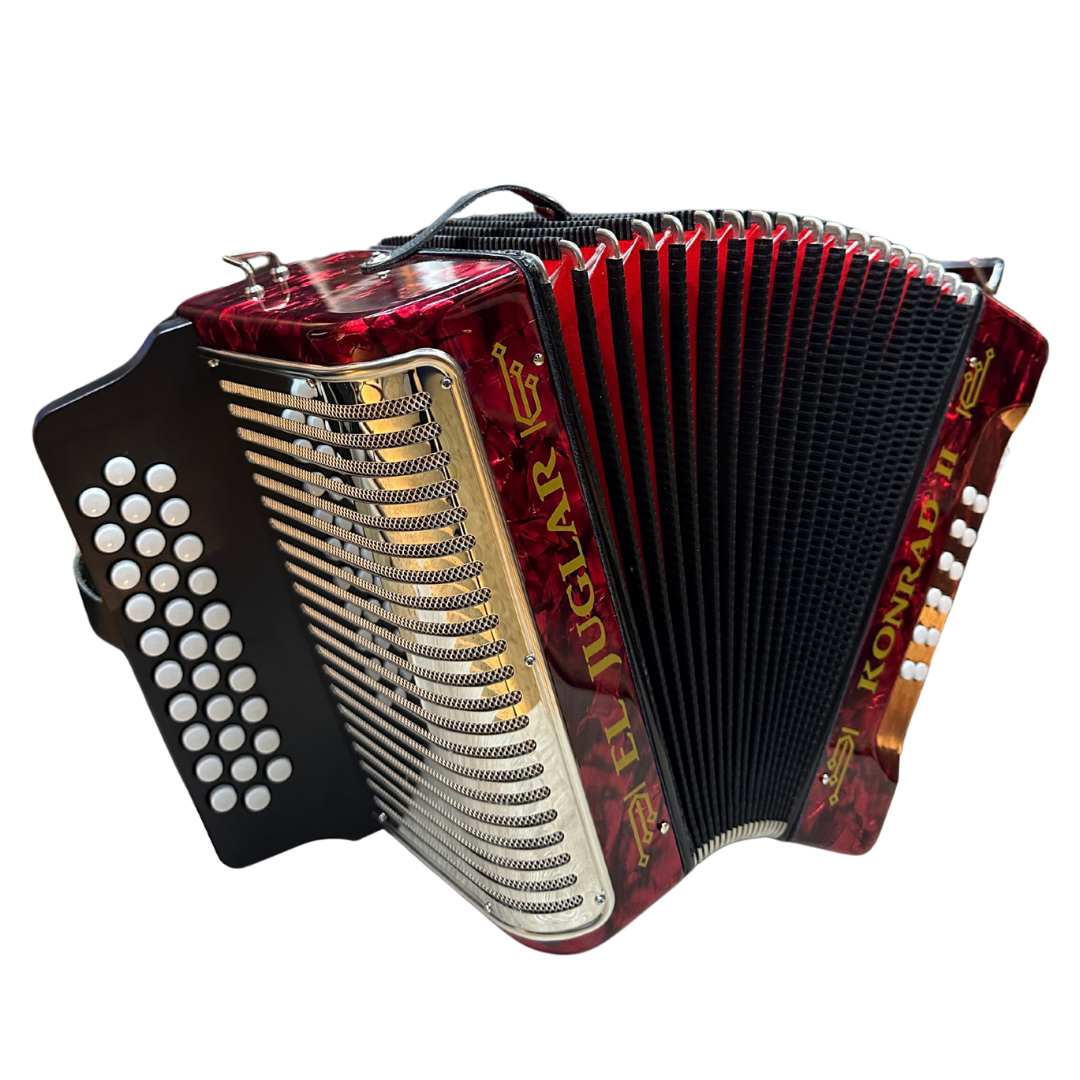 ACORDEON KONRAD JUGLAR II  GCF ROJO