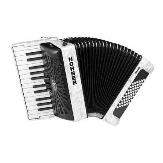 ACORDEON HOHNER BRAVO II 48 BAJOS BLANCO