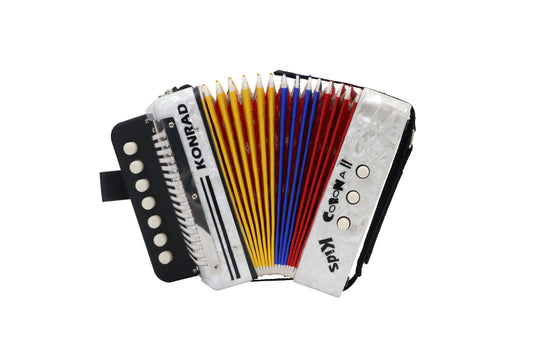 ACORDEON KONRAD KIDS MINI BLANCO- TRICOLOR PROFESIONAL TONO DO