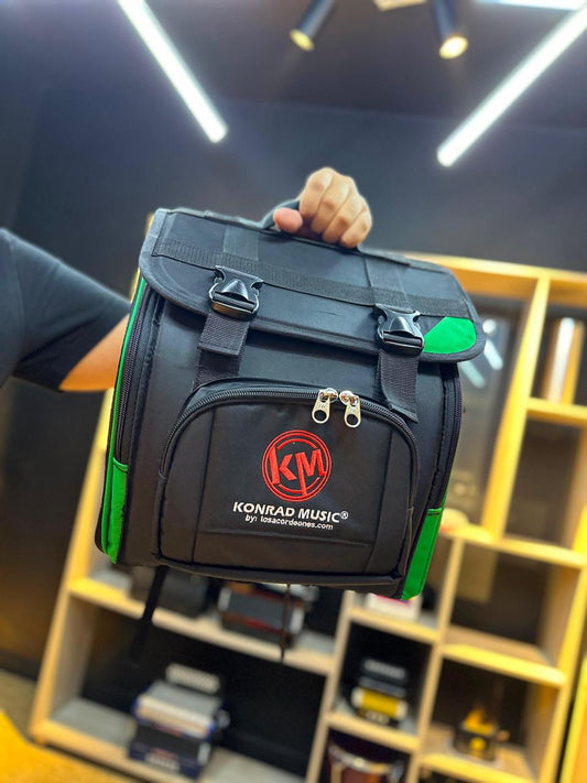 ESTUCHE KONRAD  SEMI DURO ACORDEON  NEGRO VERDE