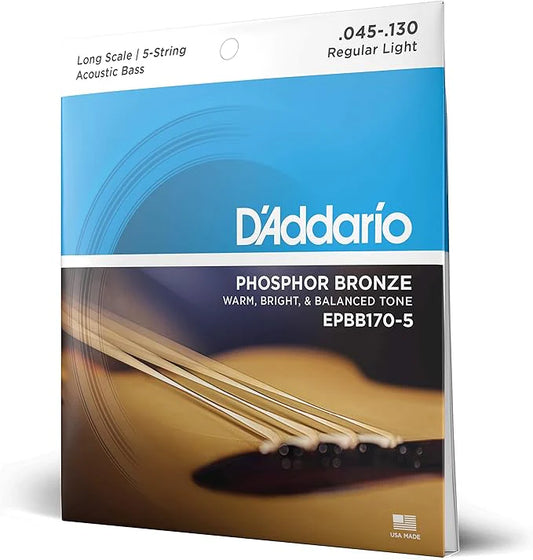 Encordado D Addario Bajo Acus Epbb170-5 45-130 5 C