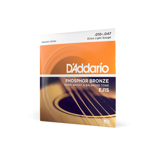 Encordado D Addario Guitarra Acustica Ej15 10 47 Bronce