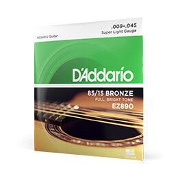 Encordado D Addario Guitarra Acustica Ez890 9 45 Bronce