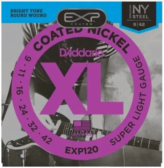 Encordado D Addario Guitarra Electrica Exp120 9-42