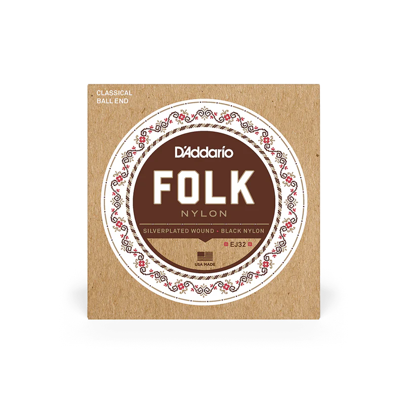 Encordado D Addario Guitarra Folk Ej32 Nylon