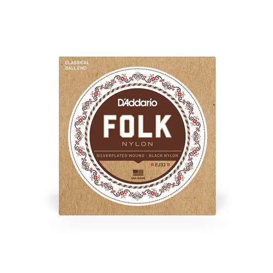 Encordado D Addario Guitarra Folk Ej32 Nylon