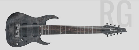 Guitarra Electrica Ibanez 9 Cuerdas Rg9Pb-Transparent Gray Flat
