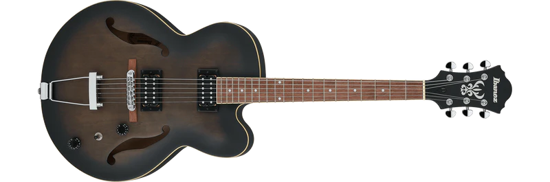 Guitarra Electrica Ibanez Hollow Body Af55-Transparent Black Flat