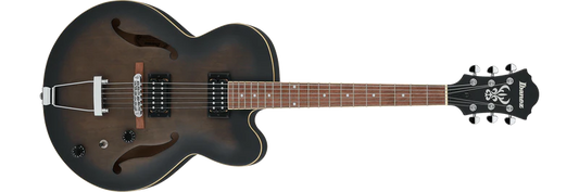 Guitarra Electrica Ibanez Hollow Body Af55-Transparent Black Flat