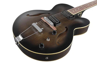 Guitarra Electrica Ibanez Hollow Body Af55-Transparent Black Flat