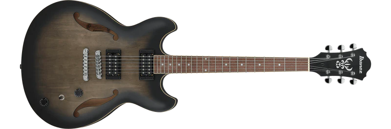 Guitarra Electrica Ibanez Hollow Body As53-Transparent Black Flat