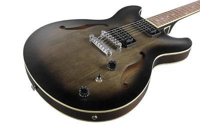 Guitarra Electrica Ibanez Hollow Body As53-Transparent Black Flat