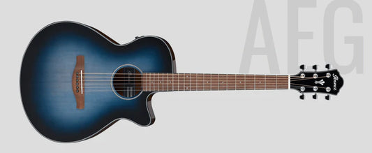 Guitarra Electroacustica Ibanez Aeg50 Indigo Blue Burst High Gloss