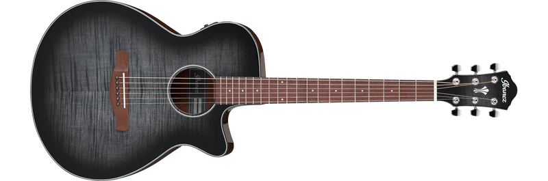Guitarra Electroacustica Ibanez Aeg70-Transparent Charcoal Burst High Gloss