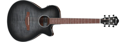 Guitarra Electroacustica Ibanez Aeg70-Transparent Charcoal Burst High Gloss