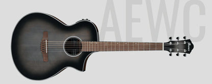 Guitarra Electroacustica Ibanez Aewc11-Transparent Charcoal Burst Low Gloss