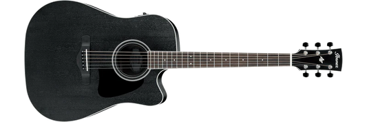 Guitarra Electroacustica Ibanez Art Wood Aw84Ce-Weathered Black Open Pore